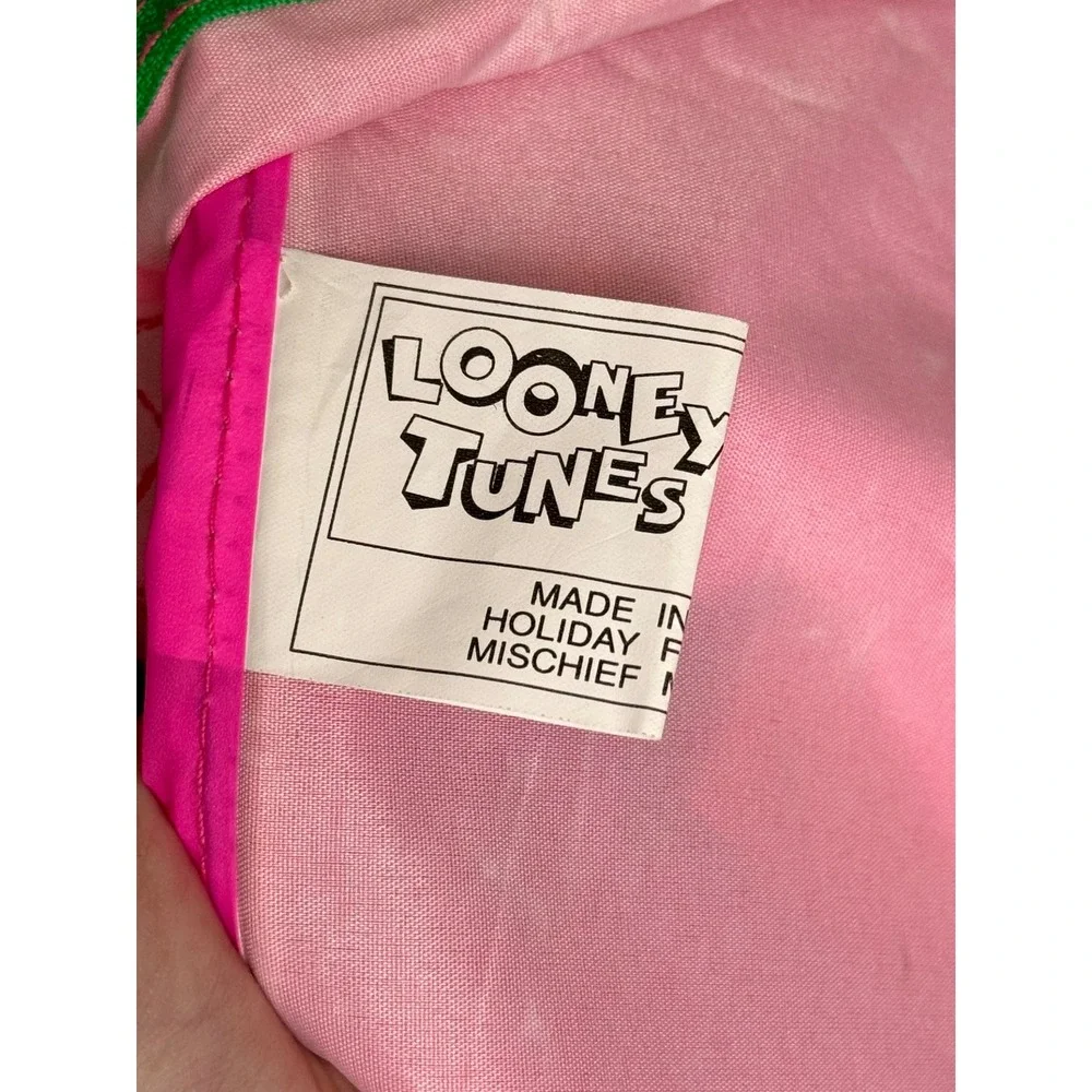 Vintage Looney Tunes Neon Duffle Bag 90s Bugs Bunny Tweety Pink Travel Bag